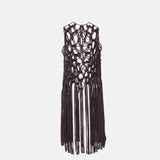 Skadi Macrame Overlay Brown - Afterlife Projects